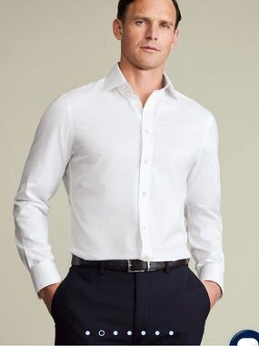 Charles Tyrwhitt White Dress Shirt - Tailored Spread Collar